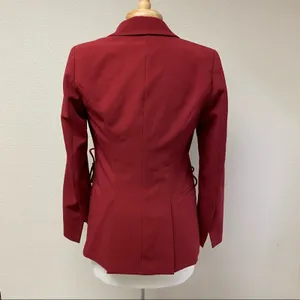 Prabal Gurung Collective Red Side Tie Tailored Blazer Size 0 thumbnail 4
