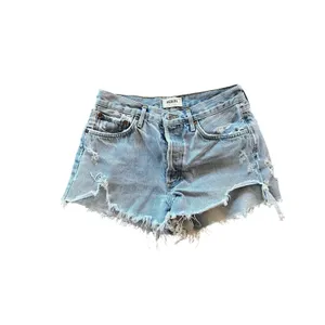 AGOLDE Parker Distressed High Rise Jean Shorts Light Wash | 27 thumbnail 3