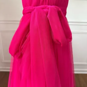 Revelry Hot Pink Tulle Formal Gown Removable Straps $200 4 thumbnail 9