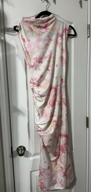 Floral Maxi Dress Shein Pink thumbnail 1