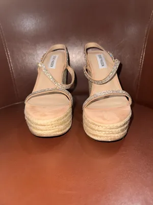 Steve Madden Rhinestone Espadrille Wedge Size 7.5 Like New thumbnail 2