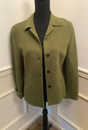 Vintage Valerie Stevens Wool Blend Jacket Blazer Button Textured Patch Pocket thumbnail 1