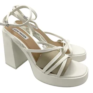 Steve Madden affection strappy white heel platform sandals women’s Size 11M thumbnail 1