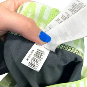Gymshark Fit Seamless‎ Leggings Gray / Neon Green Waistband Size Medium thumbnail 8