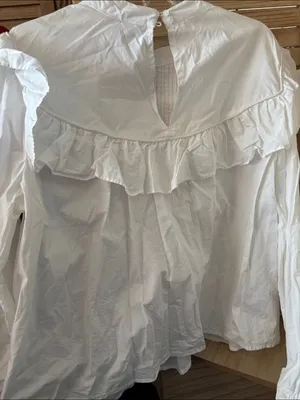 A New Day Victorian Look White Ruffle Yoke Blouse Large thumbnail 3