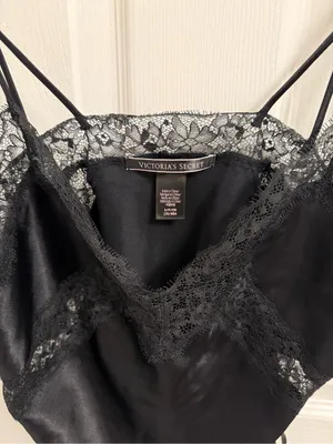 Victoria's Secret Black Satin Lace Camisole thumbnail 3