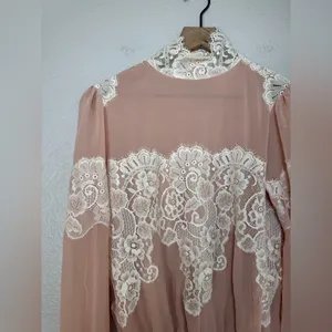 We Are HAH x Revolve Queen 4 A Day Lace Chiffon Bodysuit in Copper Rose size XS thumbnail 9