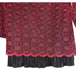 Christopher Banks Lace Blouse Floral‎ Womens Med Tiered Textured Asian Inspired thumbnail 2