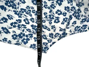 Reformation Rilynn White Blue Floral V-Neck Sleeveless Mini Dress 6 thumbnail 7