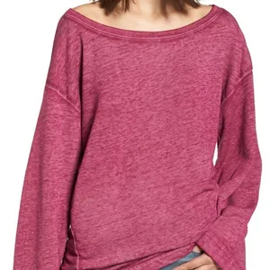 Treasure & Bond Fuchsia Pink Bell Sleeve Lightweight Sweatshirt Women's Medium thumbnail 1