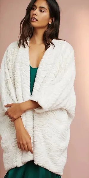 ANTRHO Faux Fur‎ Cocoon Cardigan thumbnail 1