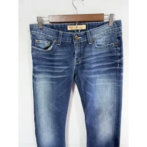 BKE Buckle Jeans Madison Bootcut Stretch Women's 28x33.5 Dark Blue Whiskering thumbnail 7