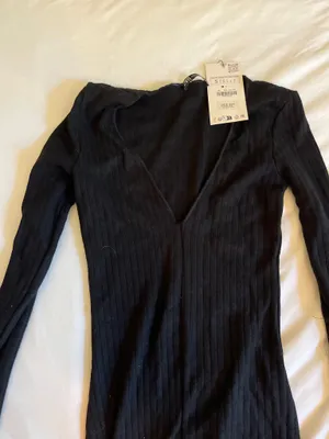 ZARA Dress Black Ribbed  thumbnail 3