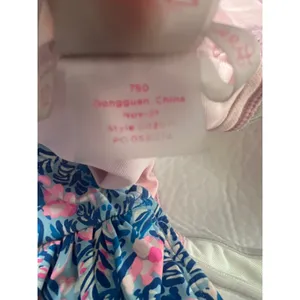 Lilly Pulitzer Floral Bandeau One Piece Swimsuit Blue Pink Ruched 12 thumbnail 3