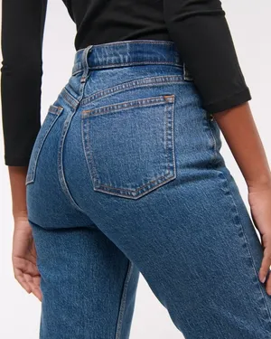 Abercrombie 90s Straight Mid-Rise Curve Love thumbnail 5