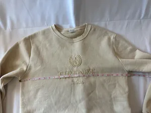 Sublima Women’s large made in Italy women’s cream color crewneck sweatshirt thumbnail 7