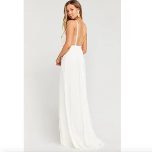 Show Me Your Mumu Amanda halter maxi dress in white NEW LARGE thumbnail 2