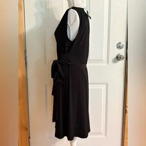 41 Hawthorn Black Tristana Essential Knit Faux Wrap Dress size L NWT thumbnail 3