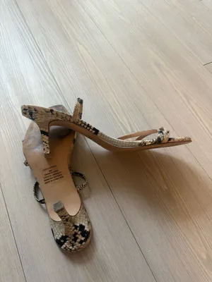 Steve Madden strappy snakeskin helped sandals thumbnail 5