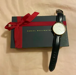 Daniel Wellington Black Leather Watch thumbnail 1