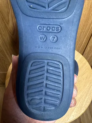CROCS Navy Blue Sandal with Multicolor Striped Strap thumbnail 6