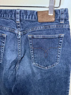 Lauren Ralph Lauren‎ Jeans Co Premium Blue Straight Leg High Rise Jeans Size 6 thumbnail 8