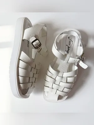 Free People Finn White Fisherman platform sandals thumbnail 4