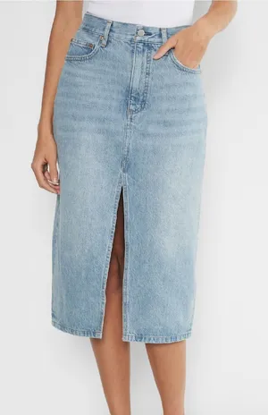 Aritzia NEW Denim Forum Halle Denim Skirt thumbnail 1