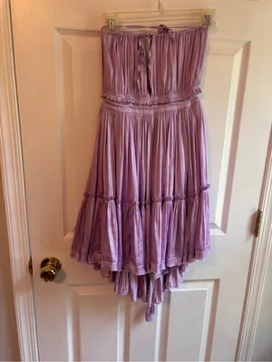 RESET by Jane Miranda Purple Ruffle Halter Mini Dress Small thumbnail 3