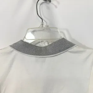 Ralph Lauren Golf Large Tank‎ Top VTG Y2K Polo White Silver Metallic Collar 995 thumbnail 6