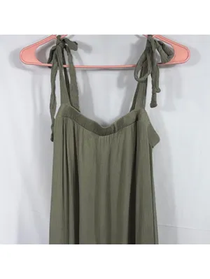 HYFVE Sage Green Tie Strap Wide Leg Jumpsuit Women’s Medium thumbnail 2