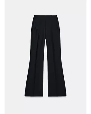 Zara Black Flared Side Slit Trousers thumbnail 3