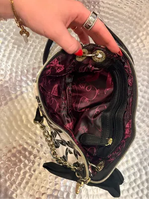 Coach Black & White Bow-Print Crossbody Bag thumbnail 2