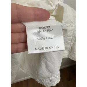Kourt White Embroidered‎ Mini Dress Size Small thumbnail 4