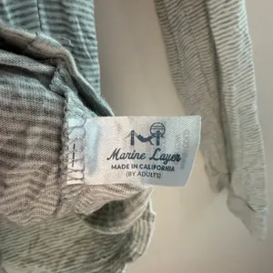 Marine Layer Supima Cotton Modal Blend Striped Henley Long Sleeve Tee‎ Size M/L thumbnail 6