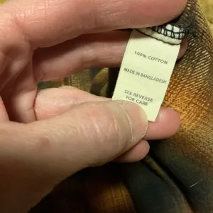 Gilded Intent Plaid Flannel Shirt XS Brown Black Button Down Buckle thumbnail 4