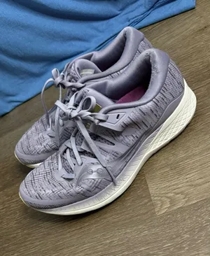 Saucony Womens Ride ISO Purple Gray Running Shoes Sneakers Size 9 thumbnail 1