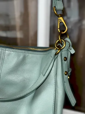 Fossil Jolie Hobo Crossbody Bag One Size Sage Green Cow Hide Leather Boho thumbnail 3