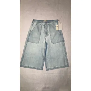 Etica Wide Leg Crop Jeans Light Wash Button Fly Carpenter Style Size 29‎ thumbnail 4