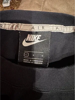Nike Air Black Cropped Sweatshirt, Size Large, Made in Cambd thumbnail 5