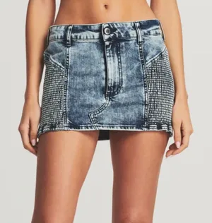 NWT Retrofête Ryder Denim Skirt‎ Sz M Medium thumbnail 1