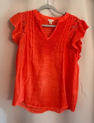 Vibrant orange blouse  thumbnail 1