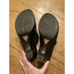 Børn Maya Women's Black Leather Slip-On Mule Comfort Block Heel Size 9 M thumbnail 7