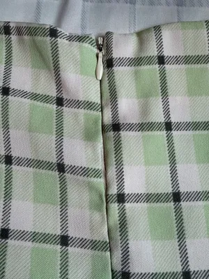 Altar’d State Plaid Fit & Flare Mini Dress Large Green Y2K thumbnail 5
