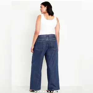 Old Navy Mid-Rise Wow Baggy Wide-Leg Dark Blue Wash Jeans Women’s Plus Size 20 thumbnail 2