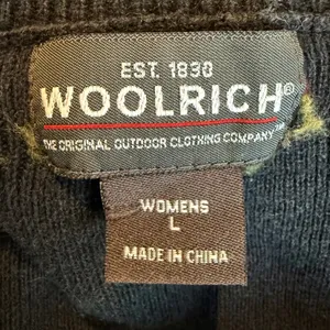Woolrich Full Zip Sweater‎ Embroidered Christmas Mock Neck Knit Size Large thumbnail 7