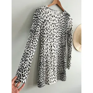 Reformation‎ | Kenmare Long Sleeve Knit Minidress In Cheetah | Sz S thumbnail 3