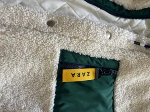 Zara White Sherpa Jacket thumbnail 3