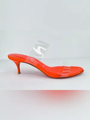 Christian Louboutin Just Nothing 55mm PVC Mules Patent Leather Pumps Size EU 38 thumbnail 5