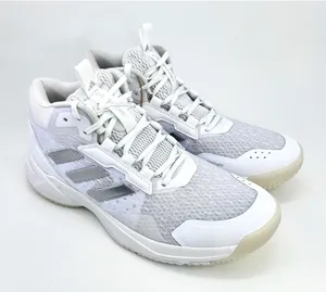 adidas Crazyflight 6 Mid Womens 8.5 Indoor Volleyball Shoes White Silver HP7030 thumbnail 1